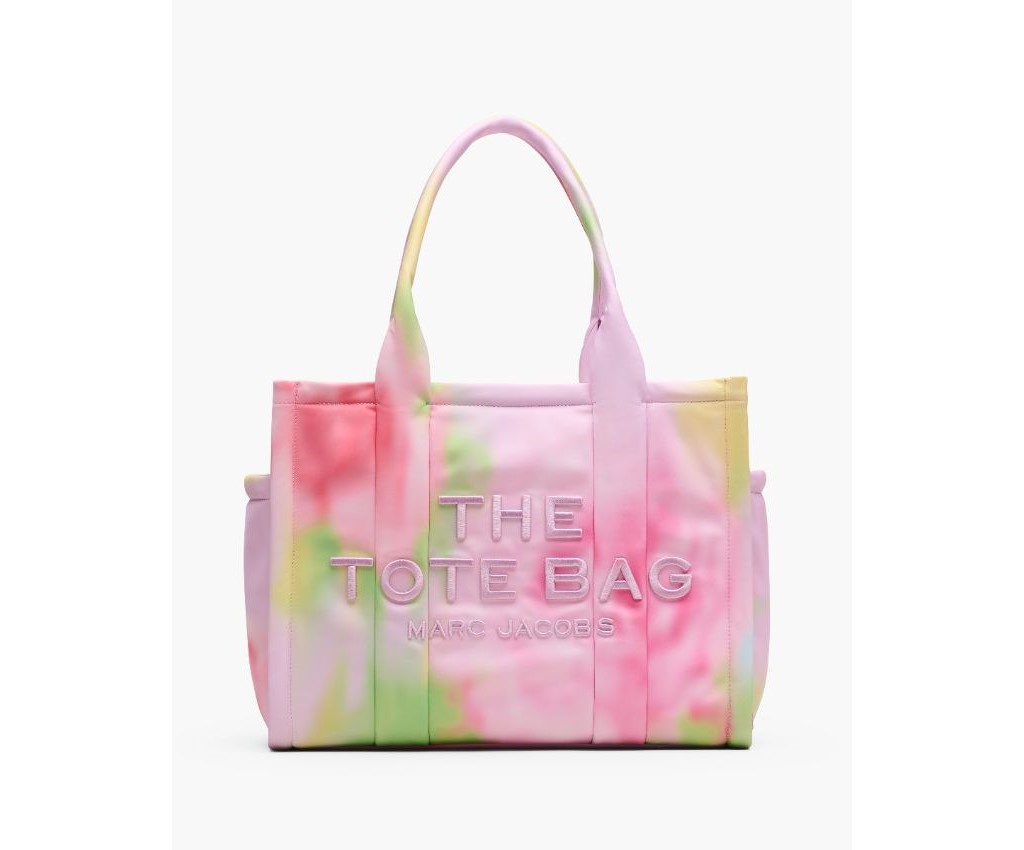 The Blurred Floral Large Puffy Nylon Tote Bag